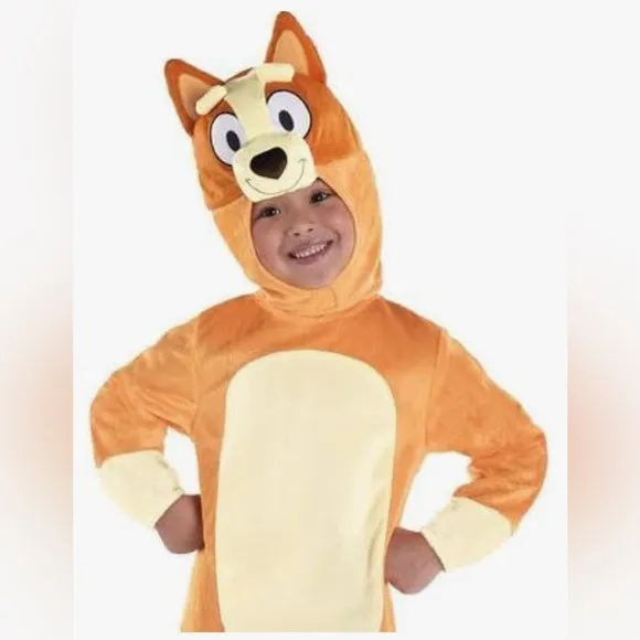 Bluey 3Pcs Jumpsuit, Head Piece and Tail Bingo Costume for Toddlers Size3-4 NWT