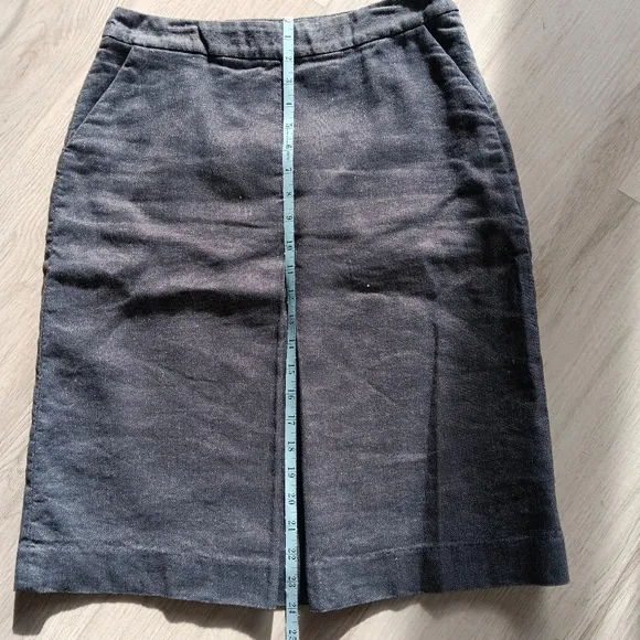 Boden Denim Skirt Split Front Detail Pockets Blue Jean Size 6L