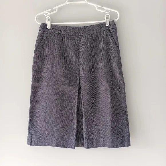 Boden Denim Skirt Split Front Detail Pockets Blue Jean Size 6L