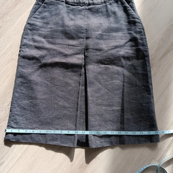 Boden Denim Skirt Split Front Detail Pockets Blue Jean Size 6L
