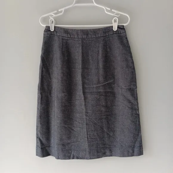 Boden Denim Skirt Split Front Detail Pockets Blue Jean Size 6L