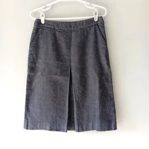 Boden Denim Skirt Split Front Detail Pockets Blue Jean Size 6L