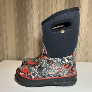 BOGS Kid's Boy's 1 Waterproof Classic Pull On Insulated Boots Handles Micro Camo