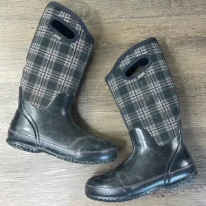 BOGS Women Classic High Winter Plaid Boot, Insulated Waterproof, size 8