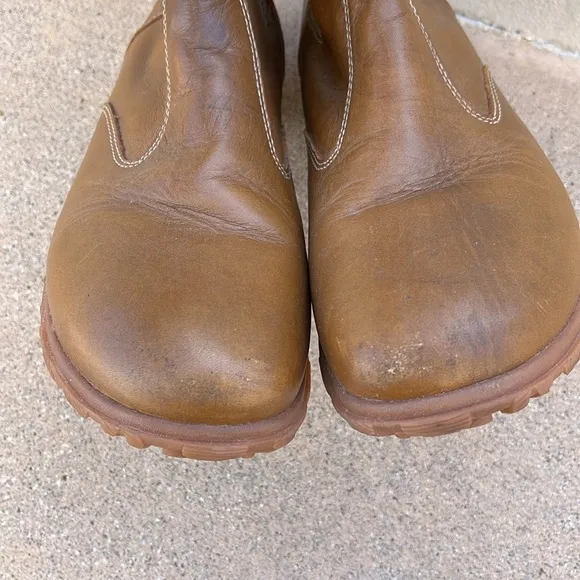 Bogs Women’s Pearl Slip On Boots Tan Neutral Waterproof Rain Leather Size 9