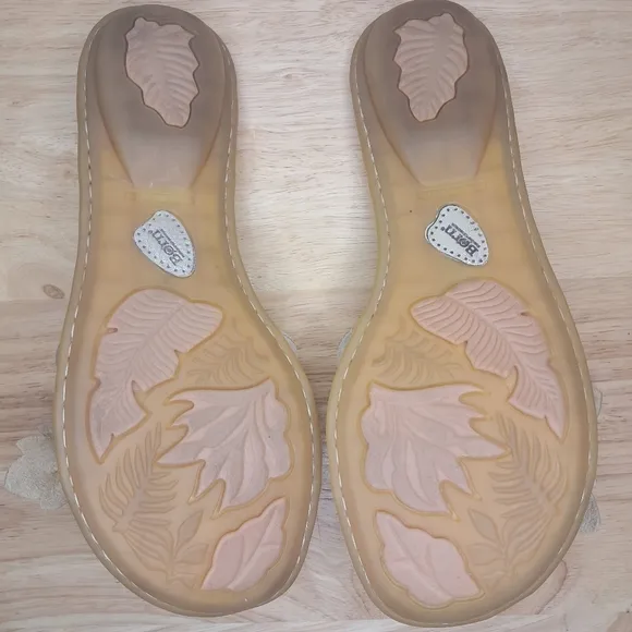 Born Gold Floral Embellished Sandals