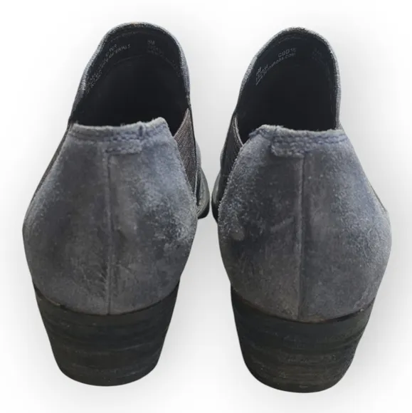 Born Women's Dallia Distressed Suede Booties Shark‎ Blue Grey 8M