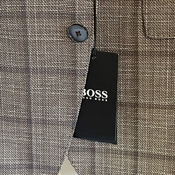 BOSS Hugo Boss Hutsons5 Slim-Fit Windowpane Wool &amp; Linen-Blend Sport Coat