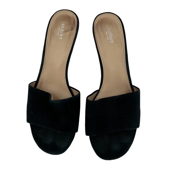 Botkier Carlie Black Suede Block Heel Sandals Size 8.5 Women’s