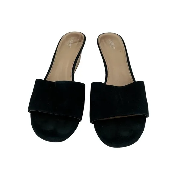 Botkier Carlie Black Suede Block Heel Sandals Size 8.5 Women’s
