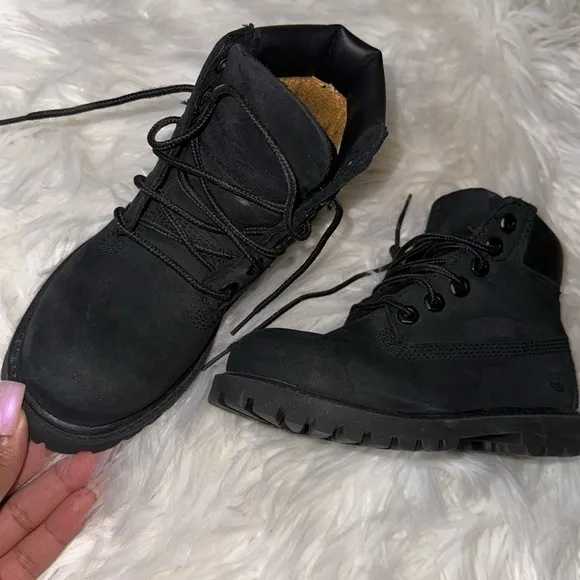 Boys Timberland 6in Waterproof Boots Black