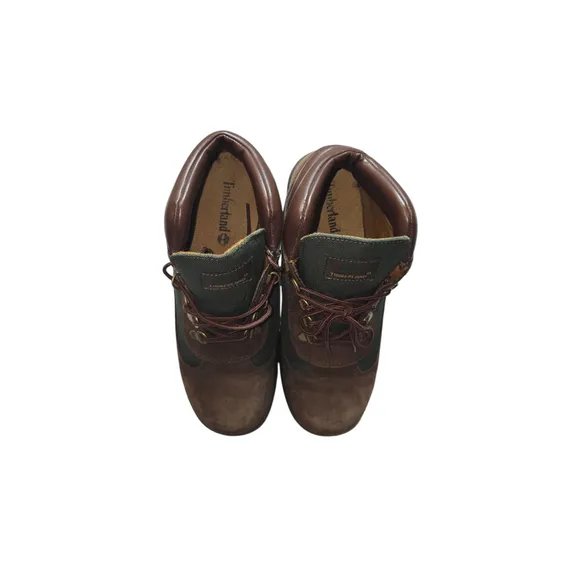 Boy's Timberland Boots Brown Green Size 7 Waterproof Field