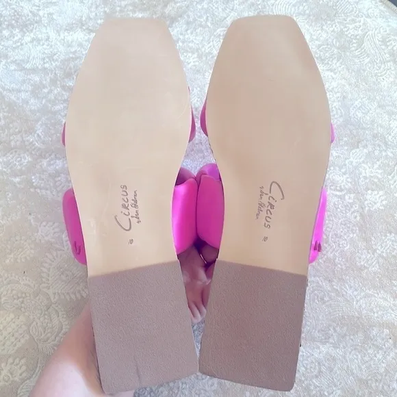 Brand New Circus by Sam Edelman Inara Slide Sandals Pink Origami Bright &amp; Bold