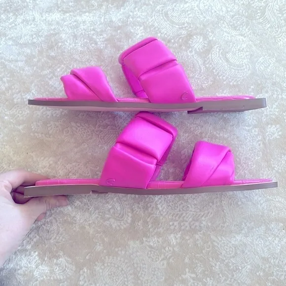 Brand New Circus by Sam Edelman Inara Slide Sandals Pink Origami Bright &amp; Bold