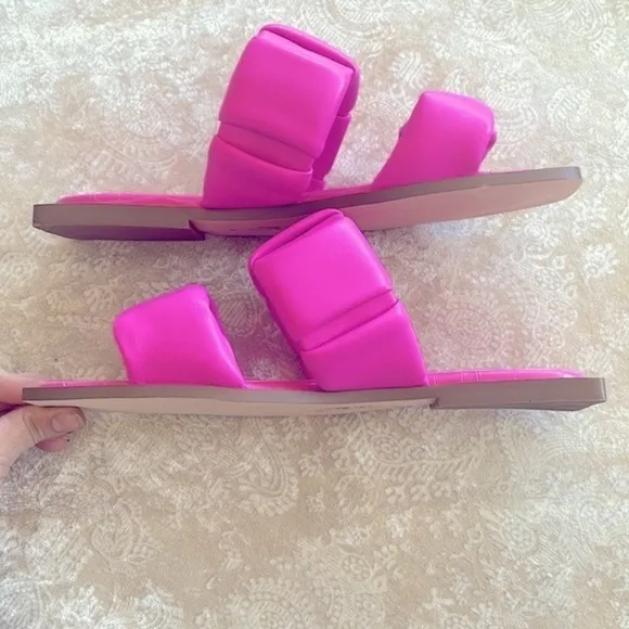 Brand New Circus by Sam Edelman Inara Slide Sandals Pink Origami Bright &amp; Bold
