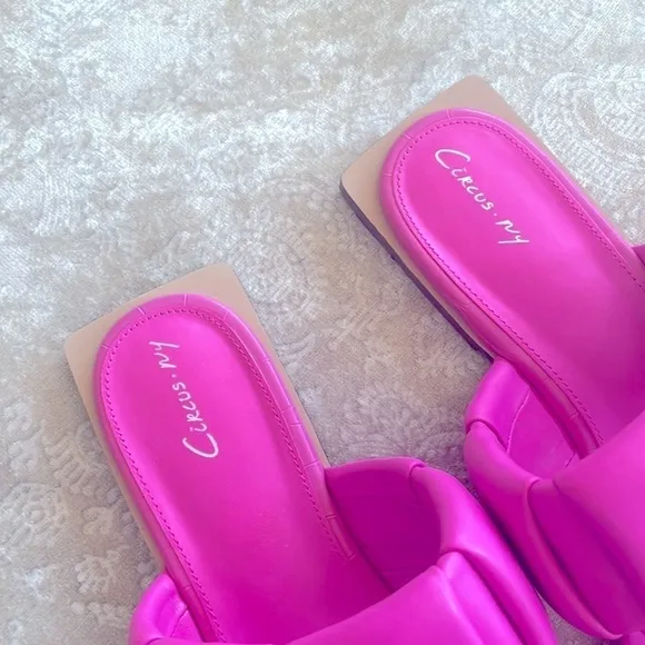 Brand New Circus by Sam Edelman Inara Slide Sandals Pink Origami Bright &amp; Bold