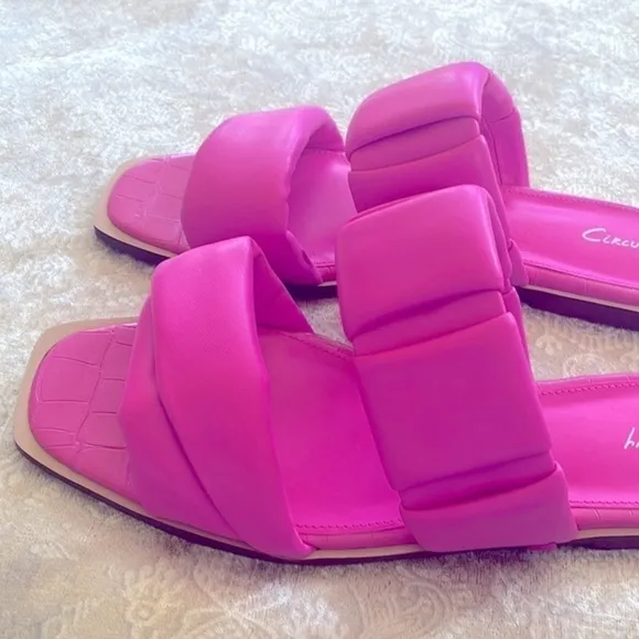 Brand New Circus by Sam Edelman Inara Slide Sandals Pink Origami Bright &amp; Bold