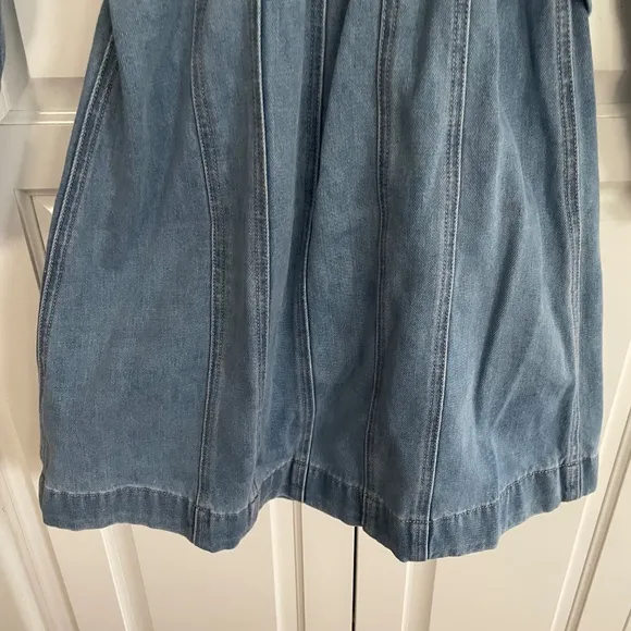 Brand New VERONICA BEARD Basia Denim Mini Dress In Mystic Blue 2.