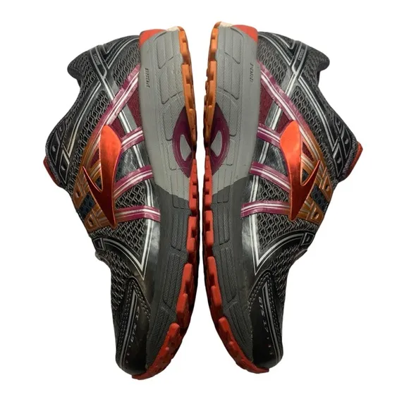 Brooks Adrenaline GTS 17 Gray Red Womens Running Shoes Size 9.5