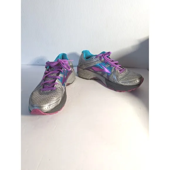 Brooks Adrenaline GTS 17 Running Shoes Sneakers Purple Blue Silver Womens 8.5 M