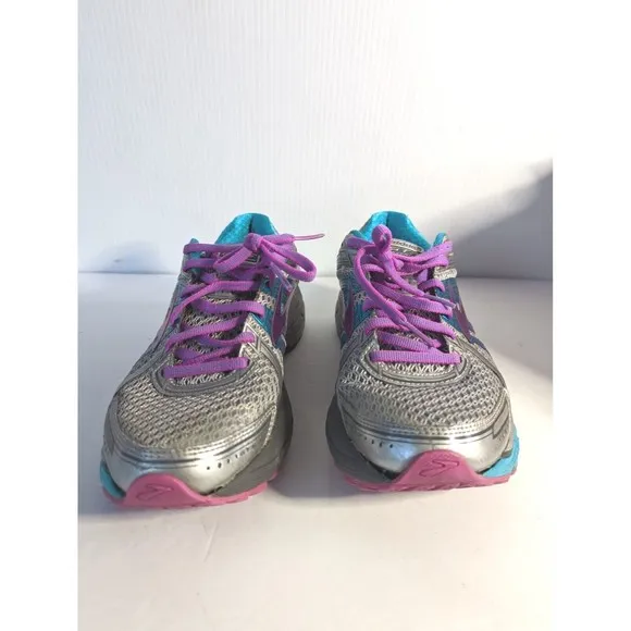 Brooks Adrenaline GTS 17 Running Shoes Sneakers Purple Blue Silver Womens 8.5 M