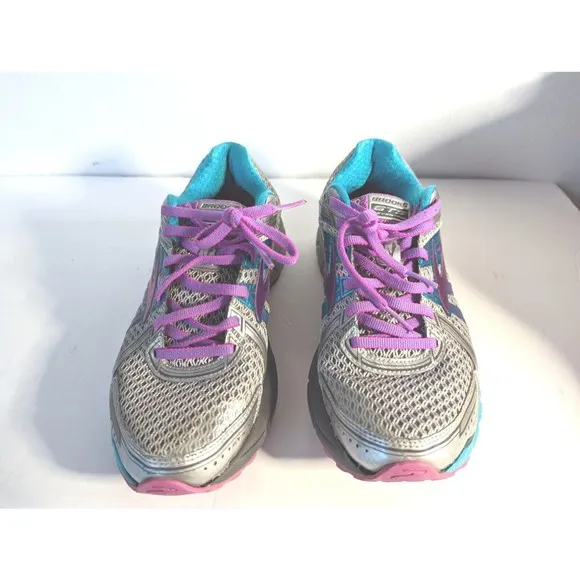Brooks Adrenaline GTS 17 Running Shoes Sneakers Purple Blue Silver Womens 8.5 M