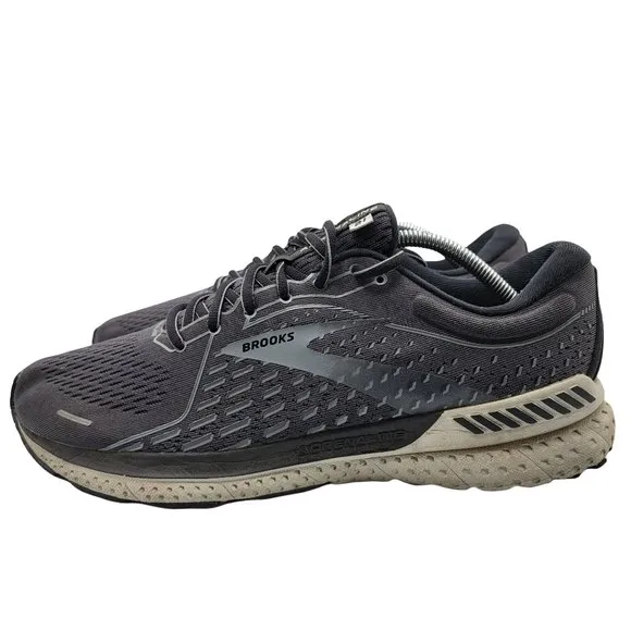 Brooks Adrenaline GTS 21 Black Gray Running Shoes Mens Size 11.5(D) 1103491D093