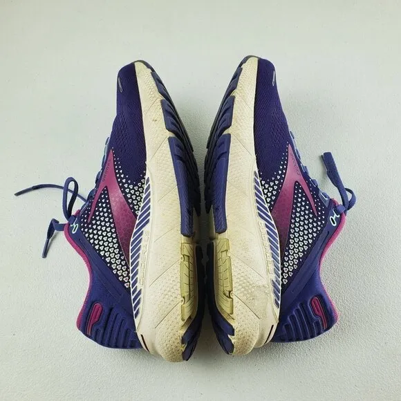 Brooks Adrenaline GTS 22 Lace Up Lightweight Running Shoes 9 Womens Purple Pink