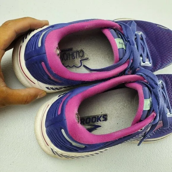 Brooks Adrenaline GTS 22 Lace Up Lightweight Running Shoes 9 Womens Purple Pink
