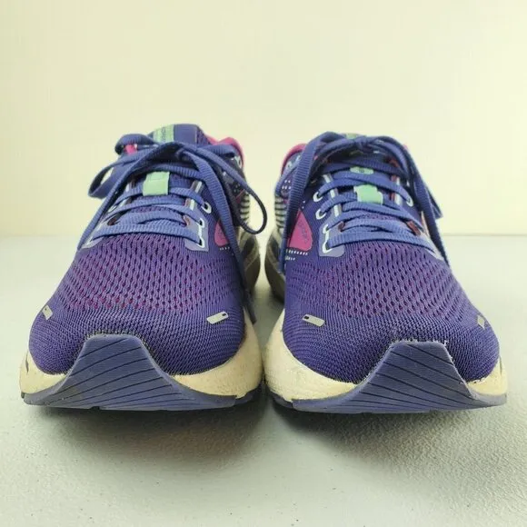 Brooks Adrenaline GTS 22 Lace Up Lightweight Running Shoes 9 Womens Purple Pink