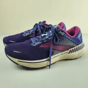 Brooks Adrenaline GTS 22 Lace Up Lightweight Running Shoes 9 Womens Purple Pink