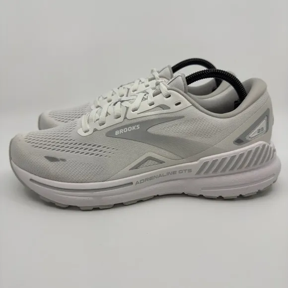 Brooks Adrenaline GTS 23 Womens 10.5 10 1/2 B White Gray Running Shoes Trainers