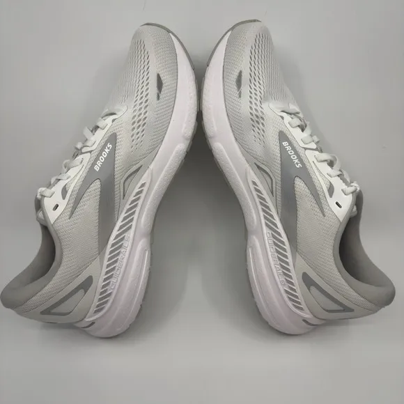 Brooks Adrenaline GTS 23 Womens 10.5 10 1/2 B White Gray Running Shoes Trainers