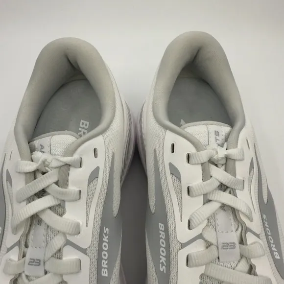 Brooks Adrenaline GTS 23 Womens 10.5 10 1/2 B White Gray Running Shoes Trainers