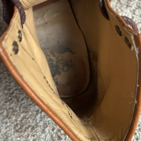 Brooks Brothers Men’s Brown Moc Toe Leather Dress Boots Sz 9.5 D