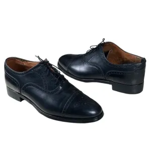 Brooks Brothers Peal &amp; Co Made in‎ England Black Leather Oxford Shoes Sz 10
