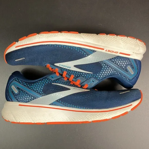 Brooks Ghost 14 Titan Teal Flame Athletic Running Sneaker Shoes Men’s size 11