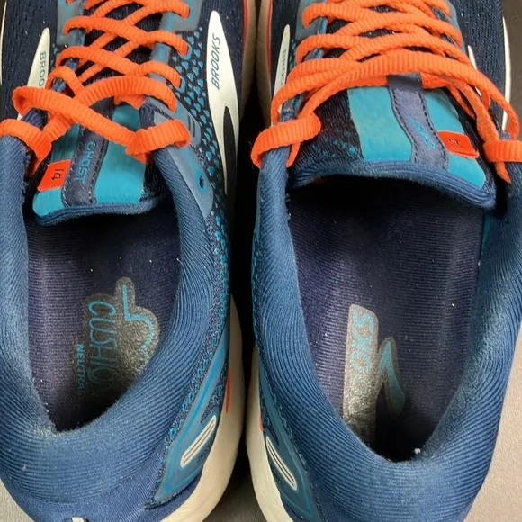 Brooks Ghost 14 Titan Teal Flame Athletic Running Sneaker Shoes Men’s size 11