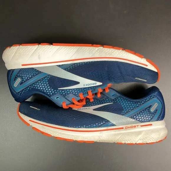 Brooks Ghost 14 Titan Teal Flame Athletic Running Sneaker Shoes Men’s size 11