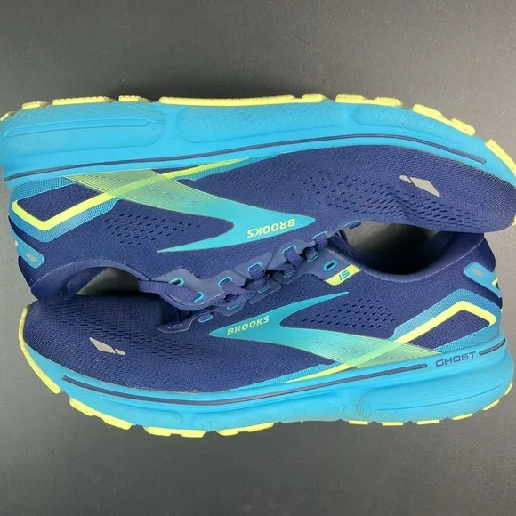 Brooks Ghost 15 Athletic Running Blue Sneaker Shoes Men’s size 12.5 D