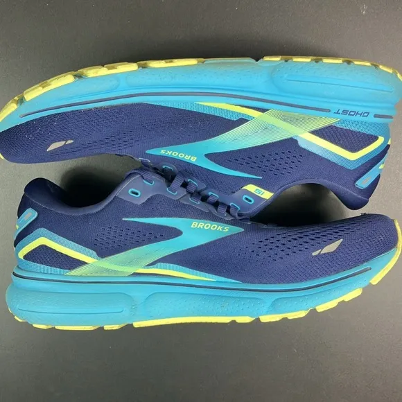 Brooks Ghost 15 Athletic Running Blue Sneaker Shoes Men’s size 12.5 D