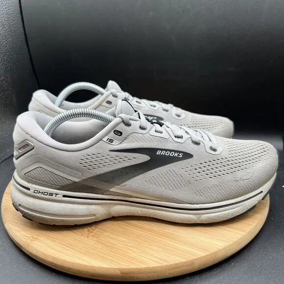 Brooks Ghost 15 Mens Size 10.5 1103931D098 Running Shoes Sneakers Gray