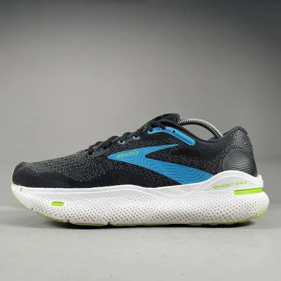 Brooks Ghost Max Men’s 10 D Black Blue Running Shoes Athletic Sneaker Casual EUC