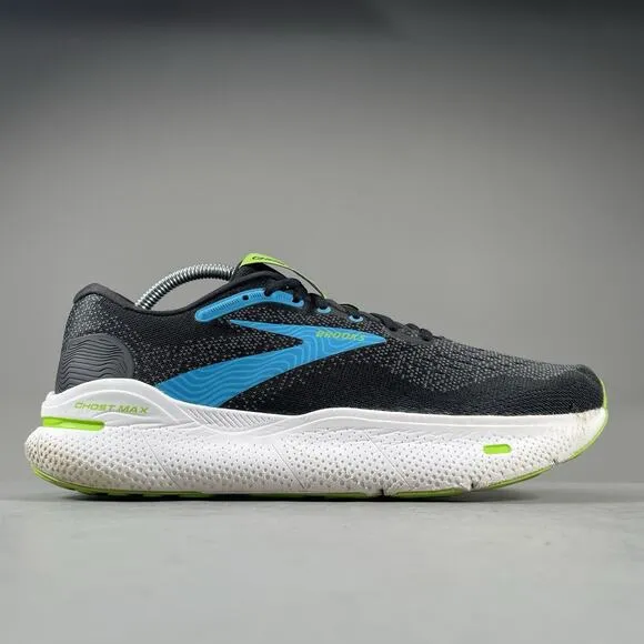 Brooks Ghost Max Men’s 10 D Black Blue Running Shoes Athletic Sneaker Casual EUC