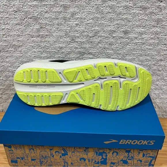 Brooks Ghost Max Men's Running Shoes, Grey/Black Sharp Green NEW, Size 10.5