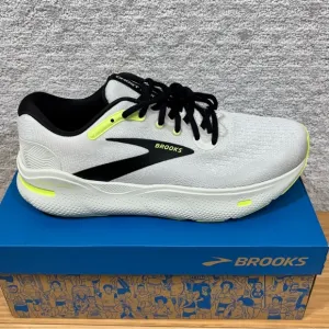 Brooks Ghost Max Men's Running Shoes, Grey/Black Sharp Green NEW, Size 10.5