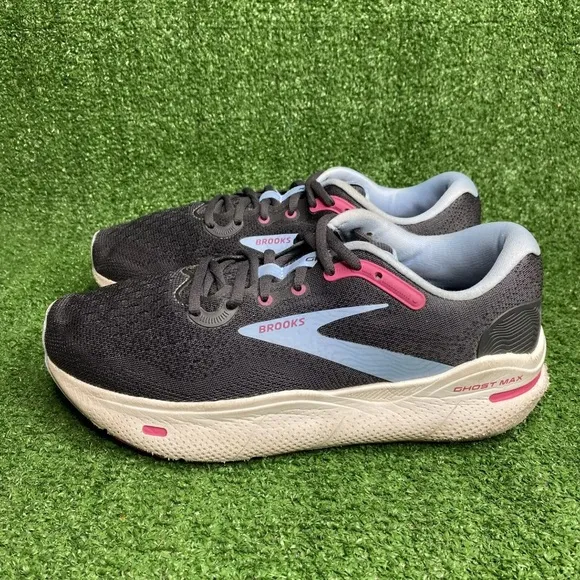 Brooks Ghost Max Running Shoes Ebony Open Air Lilac Rose Womens 9 WIDE Width D