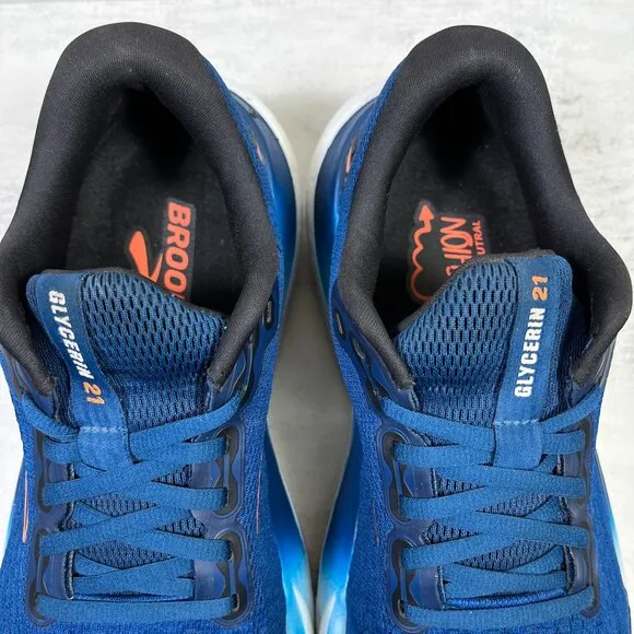 Brooks Glycerin 21 Running Shoes - Men's Size 8 - Blue