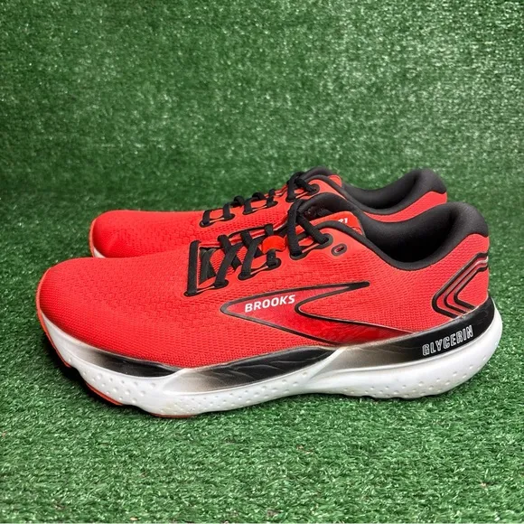 BROOKS Glycerin 21 Running Shoes Red Mens Size 11.5 - EUC