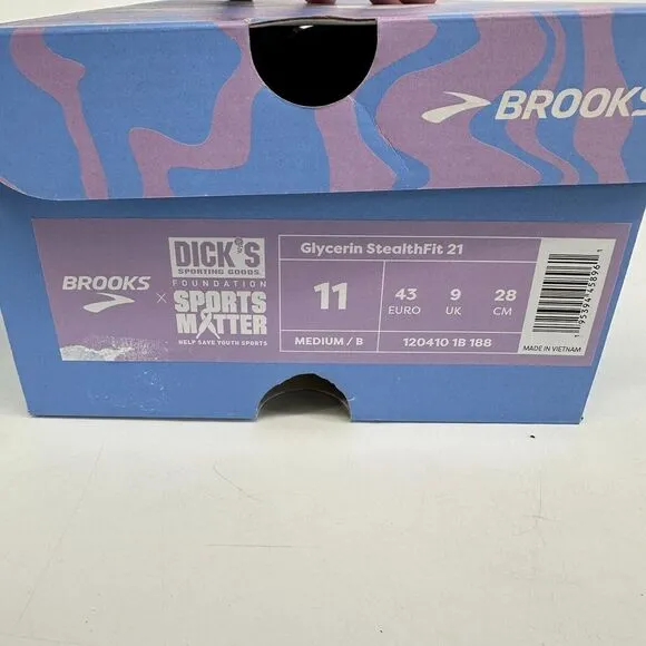 Brooks Glycerin 21 Stealthfit Womens‎ 11 Running Shoes Off-White 1204101B188